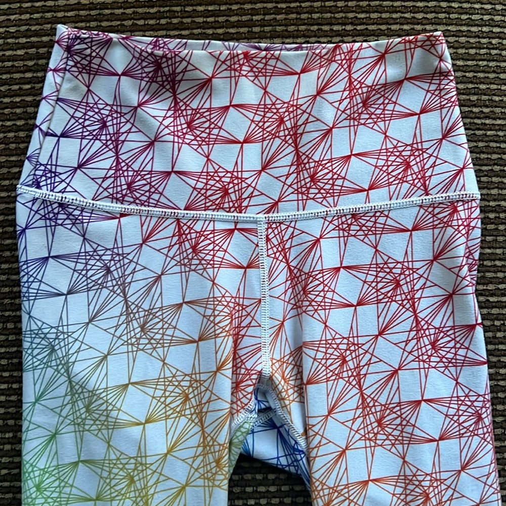 Peloton With Cropped Leggings Size Small Rainbow Lead With Love View 2